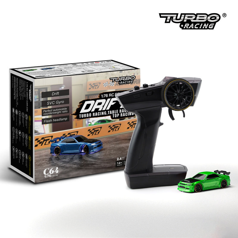 Turbo Racing 1vs76 C64 Drift RC Car With Gyro Radio Full Proportional Remote Control Toys RTR Kit For Kids And Adults 53d07c7