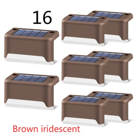 New Upgrade Waterproof LED Solar Fence Lamp Solar Deck Lights Solar Step Light Outdoor For Patio Stairs Garden Pathway Step Y