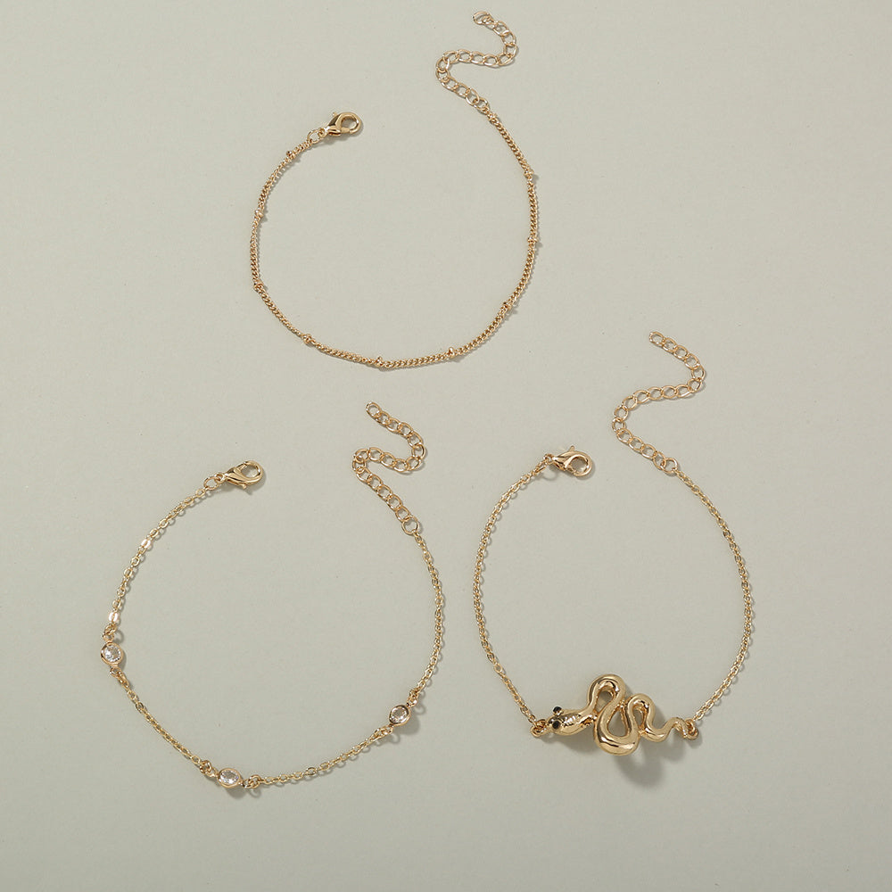 European and American cross-border hot-selling accessories, animal snake-shaped multi-layer exaggerated street fashion bracel