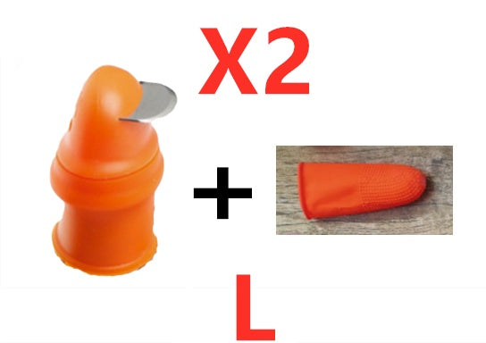 Silicone Thumb Knife Finger Protector Gears Cutting Vegetable Harvesting Knife Pinching Plant Blade Scissors Garden Gloves 54