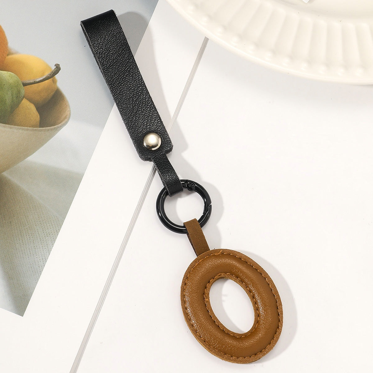 Fashion All-Match 26 Full Letter Leather Key Chain Pendant 54f5757f b25d 40e1 a0fa b4d5c08af47f