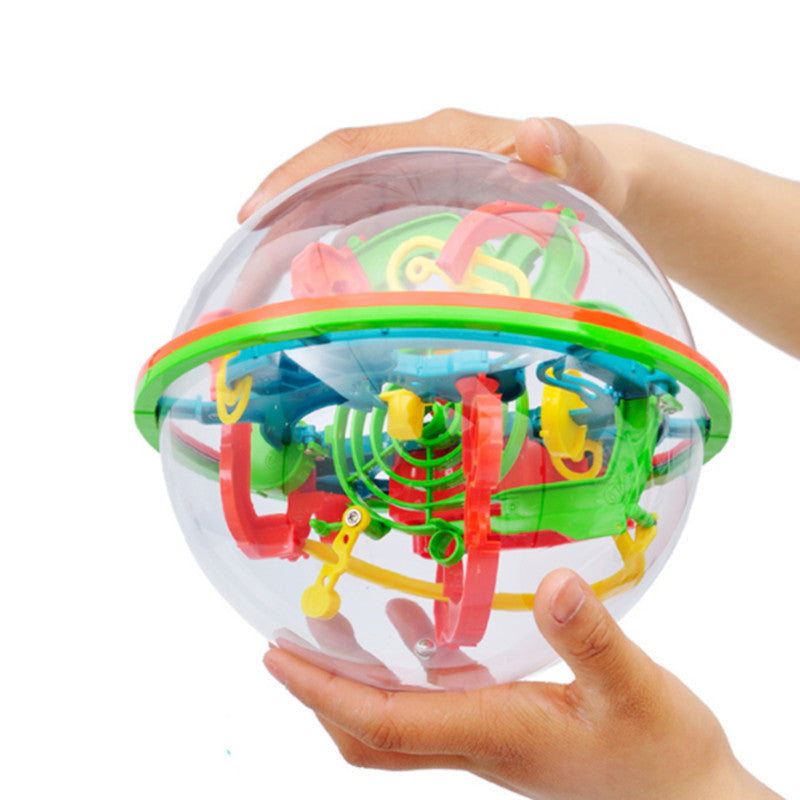 100 Step 3D puzzle Ball Magic Intellect Ball Labyrinth Sphere Globe Toys Challenging Barriers Game Brain Tester Balance Training - HD Wireless Product #8