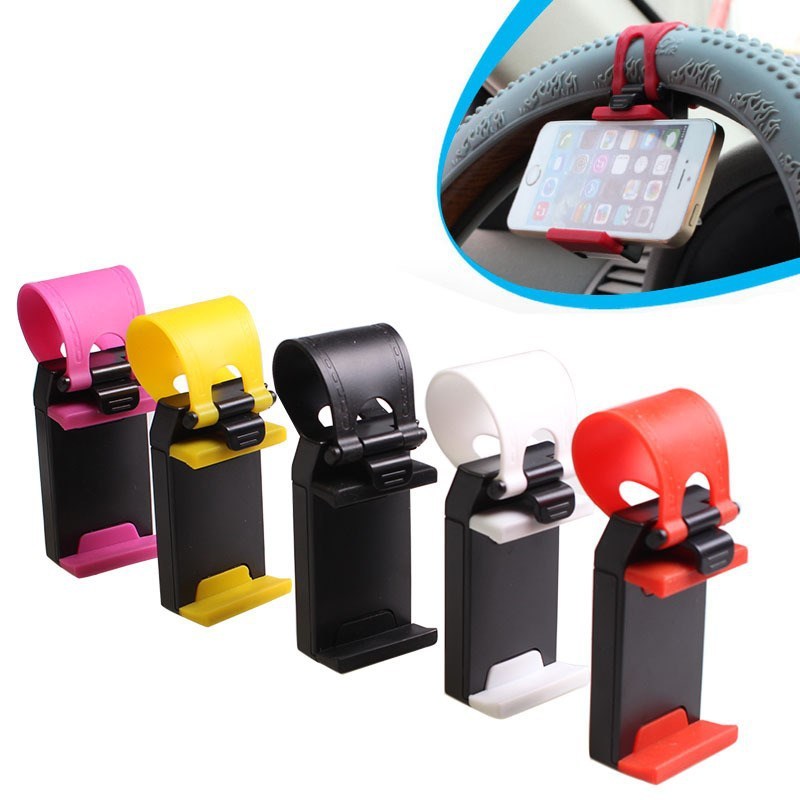 Car Steering Wheel Phone Clip Mount Holder Universal Bike Auto Camera GPS Stand Bracket For Phone - 图片 5