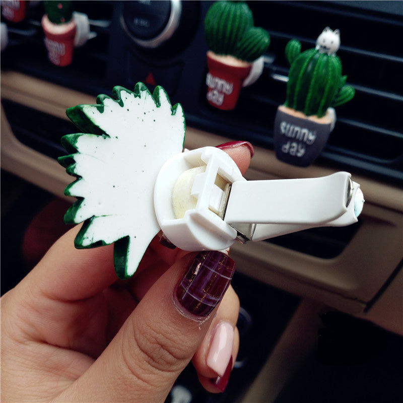 Car Air Freshener Plants Perfume Vent Outlet Air Conditioning Fragrance Clip Cute Creative Ornaments Interior Auto Accessorie