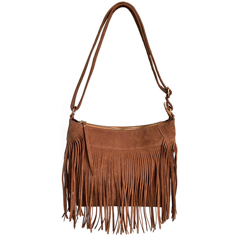 Tassel Retro Crossbody Fashionable All-match Simple Shoulder Bag 55cc2f79 2c4e 45fa a24d 119a4cdb379a