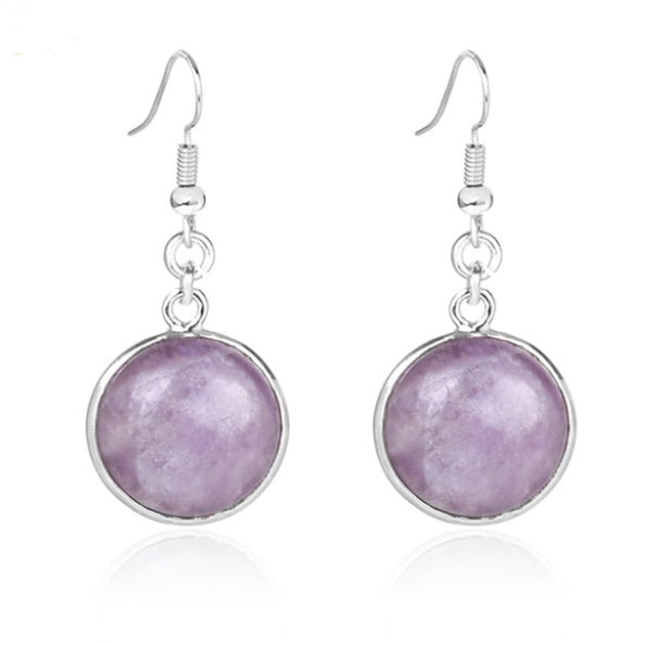 Natural stone crystal earrings 563630198285