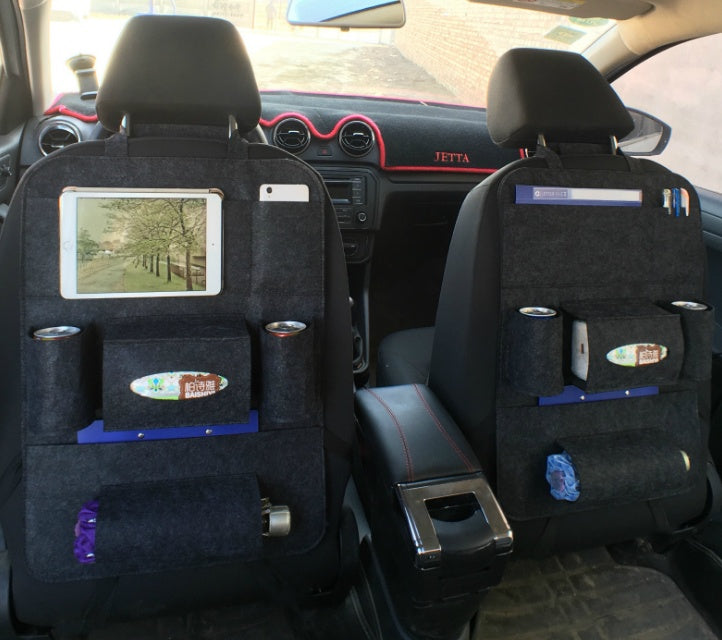 Auto Car Backseat Organizer Car-Styling Holder Multi-Pocket Seat Wool Felt Storage Multifunction Vehicle Accessories Bag 5644
