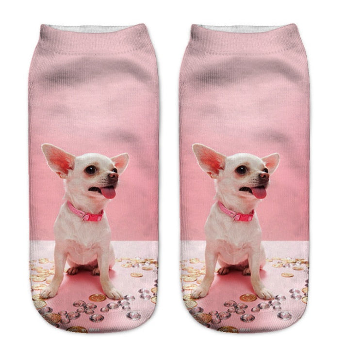Popular Funny Unisex Short Socks 3D Cat Printed Anklet Socks Casual Socks 566568070885