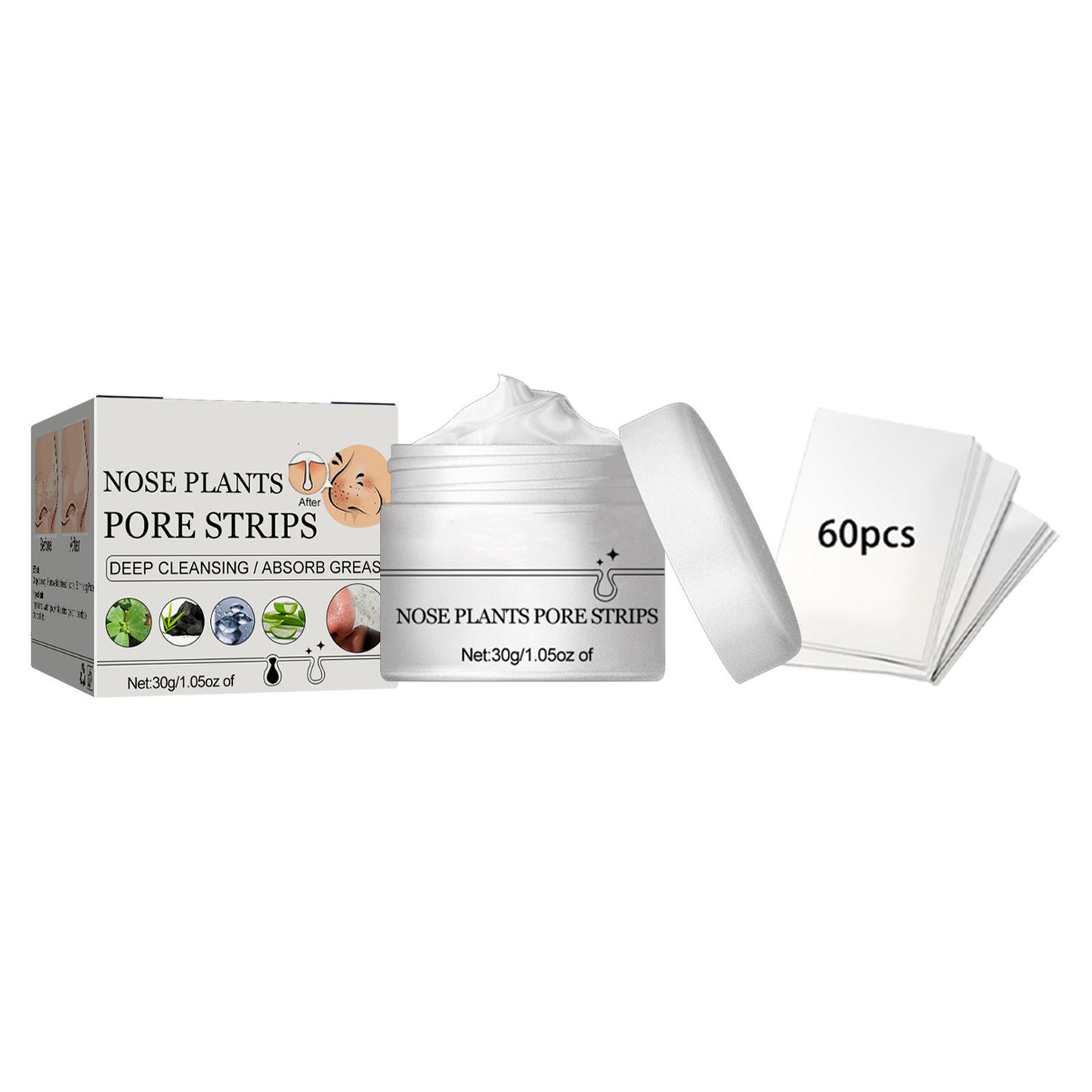 60 Sheets Of Paper Tearable Nasal Membrane Clean Pores Mild Sticker - HD Wireless Product #7