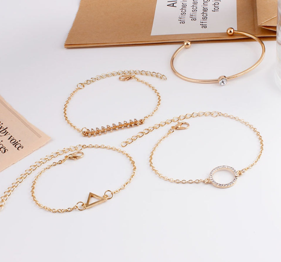 Multi-layer Triangular Water Drop Drill Bracelet 5681853540319