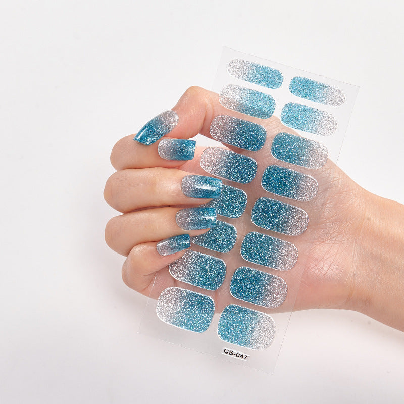 16 Small Stickers Gradient Glitter Nail Stickers - HD Wireless Product #20