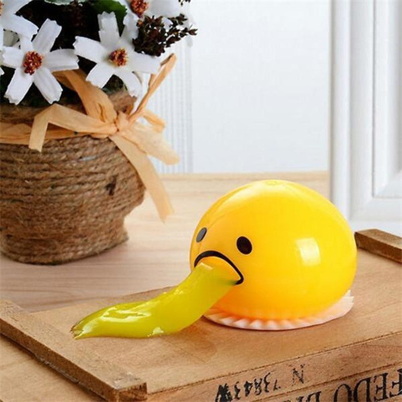 Puking Ball Brother Egg Yolk Pinch Vomit Spoof And Play Tricky Toys 5719190922423