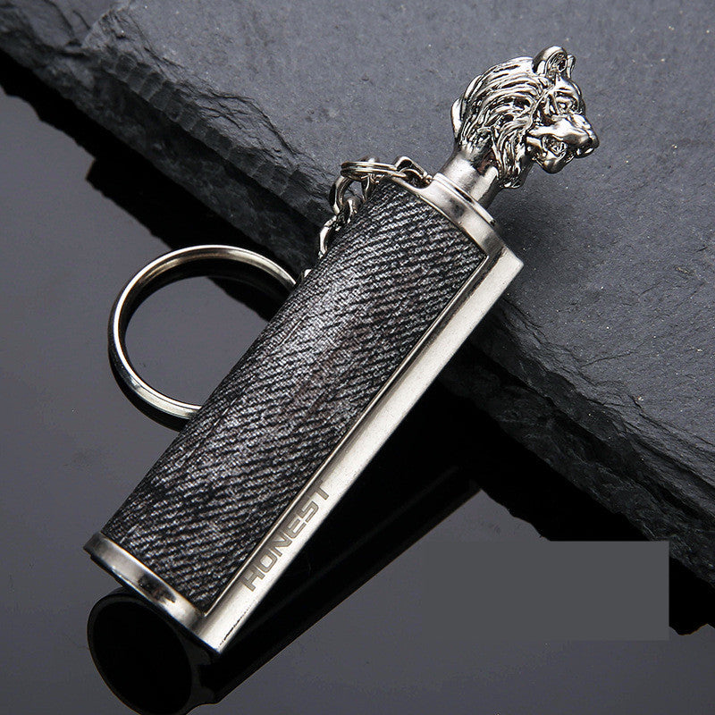 Creative Metal Keychain Lighter Wild Fire Ten Thousand Times Use Kerosene Lighters Gifts For Men 572e2bef a2d1 4dc9 a9e7 d50c