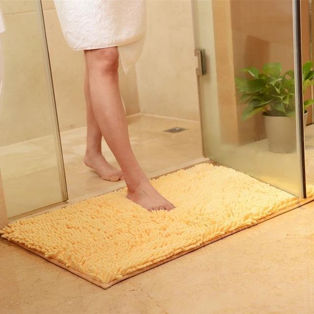 Chenille Absorbent Bathroom Non-slip Floor Mat 574515849019
