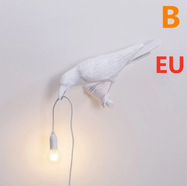 Creative Auspicious Bird Resin Wall Lamp Decoration 5746220137024