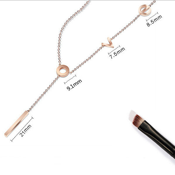 Ladies LOVE clavicle chain 575134254013