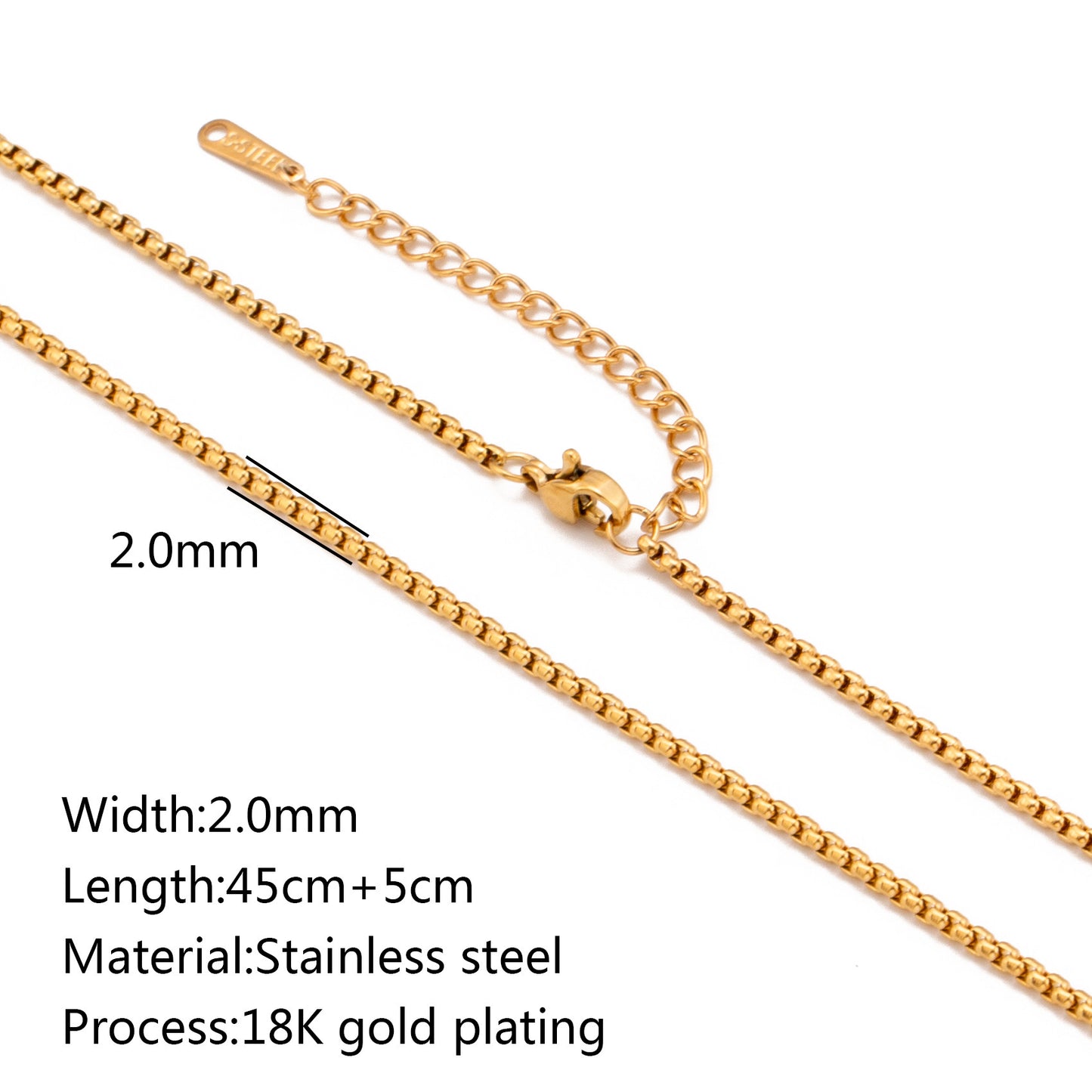 Stainless Steel Vacuum Vapor Plating 18K Gold Color Protection Lip Chain Accessories 5784d0d5 e3af 487b bbce 81d055c28e16