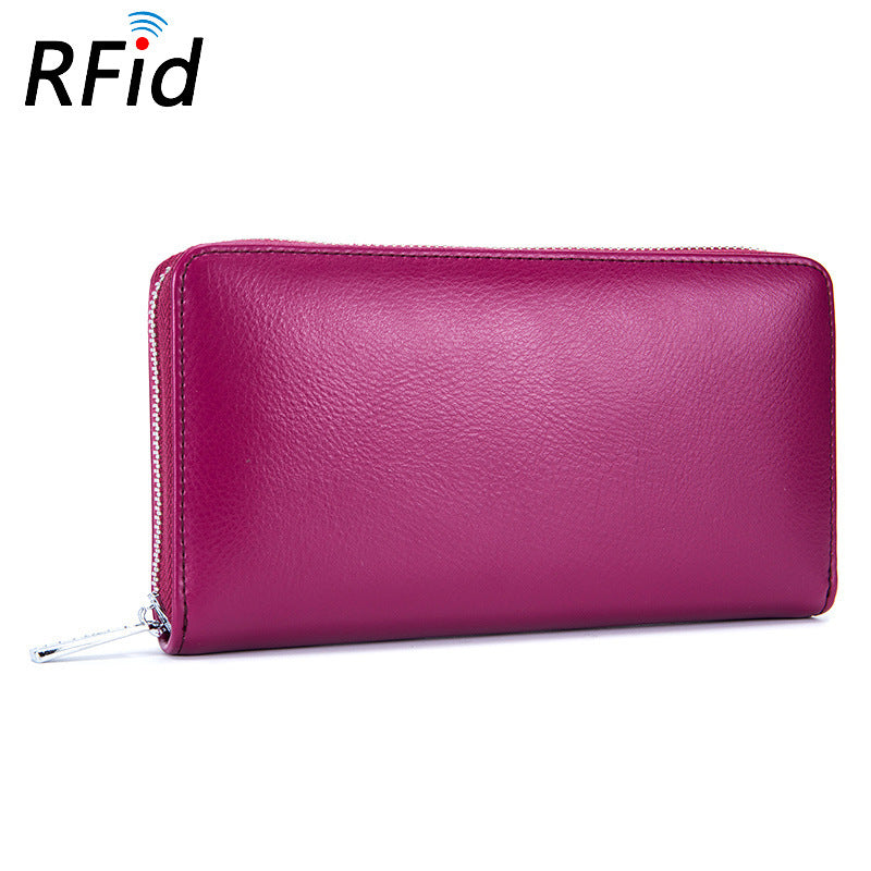 Rfid Many Departments Men Wallet Cow Genuine Leather 36 Slots Card Holder Cell Phone Pocket Male Wallets Clutch Man Long Purs