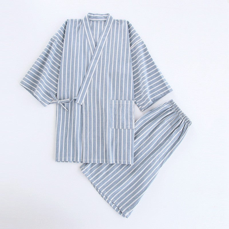 Washed Cotton Thin Striped Pajamas 57a9afe1 87fb 4938 ad4a d2a90aa91bb5