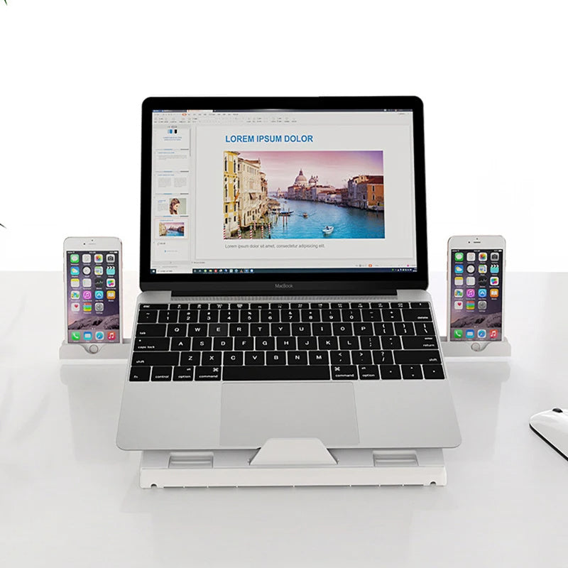 New Laptop Stand Multifunctional Folding Lift Portable Laptop Stand Monitor Increase Rack Aluminum Alloy Base - 图片 6