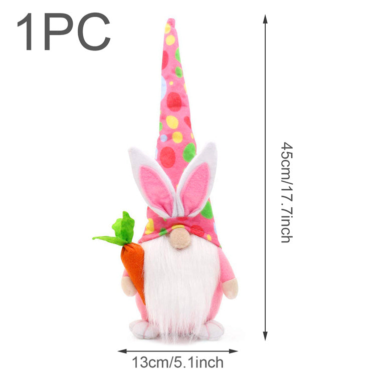 Easter Faceless Dwarf Holding Carrot Doll 583610017004