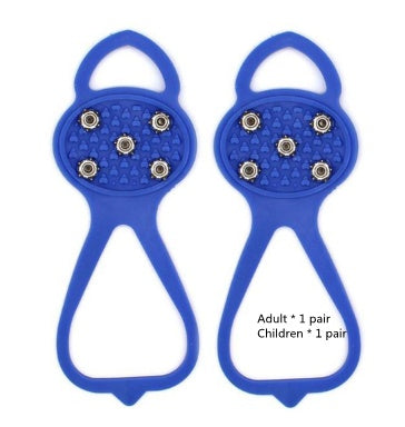 Unisex Men 5 Teeth Ice Gripper For Shoes Crampons Ice Gripper Spike Grips Cleats For Snow Studs Non-Slip Climbing Hiking Cove