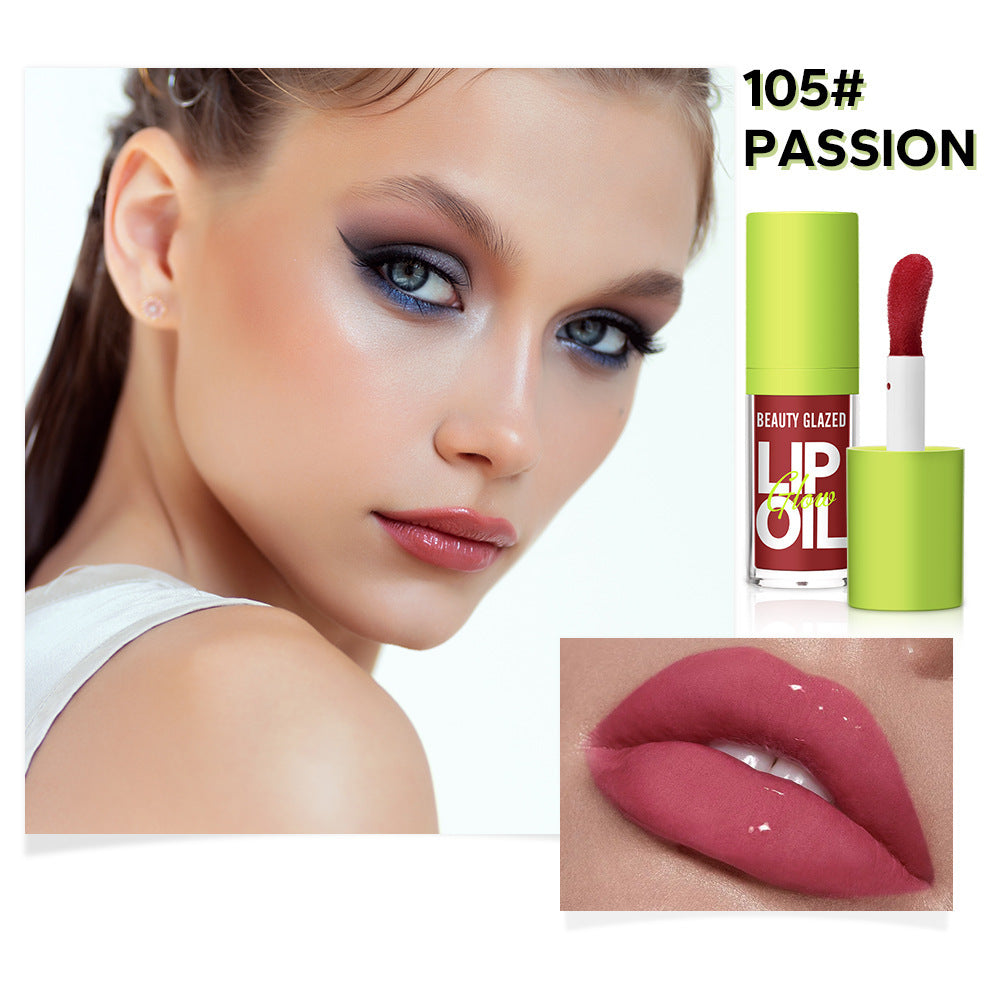 Moisturizing And Nourishing Lip Lacquer Transparent Oil Doodle Glass