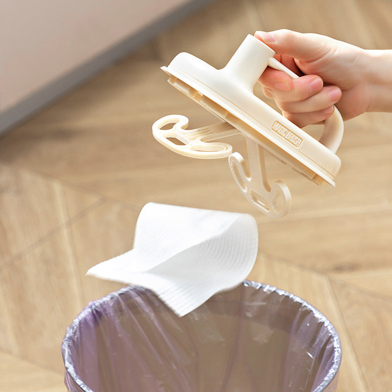 Kitchen Bathroom Toilet Cleaning Magic Brush Glass Wall Cleaning Bath Brush Handle Cleaning Rag Ceramic Window Slot Clean Bru