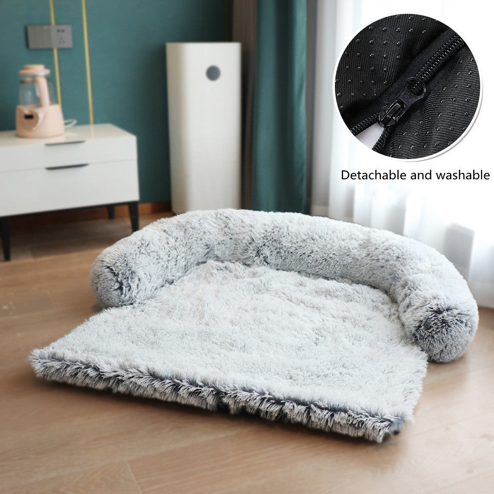 Removable Pet Dog Mat Sofa Dog Bed Soft Pad Blanket Cushion Home Washable Rug Warm Cat Bed Mat For Couches Car Floor Protecto