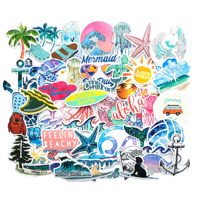 Starfish Surfing Volleyball Skateboard Notebook Graffiti Car Body Decoration Sticker 5b9467a0 0c01 48bf b1bc c45e1d337bda