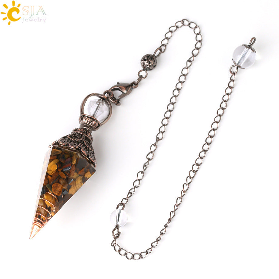 Colorful Crystal Pendulum Natural Gravel Pendant 5c1cc631 ea67 4a4c 8739 ed55763a6d7a