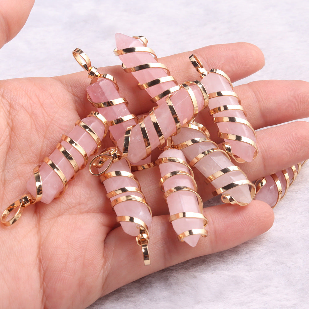 Crystal Red Agate Hexagon Pillar Bullet Pendant 5c5c776c 78f6 4b8d ae1e 0e9c5eb65c3a