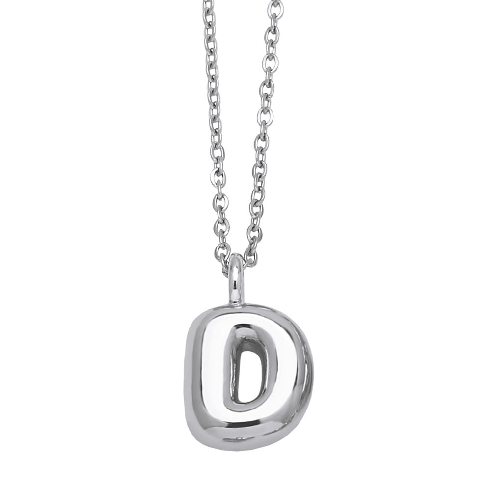Copper Plated Gold 26 English Letters Pendant Necklace Niche Personality Clavicle Chain 5dd8f283 e465 4933 bc30 95ff5ea007ae