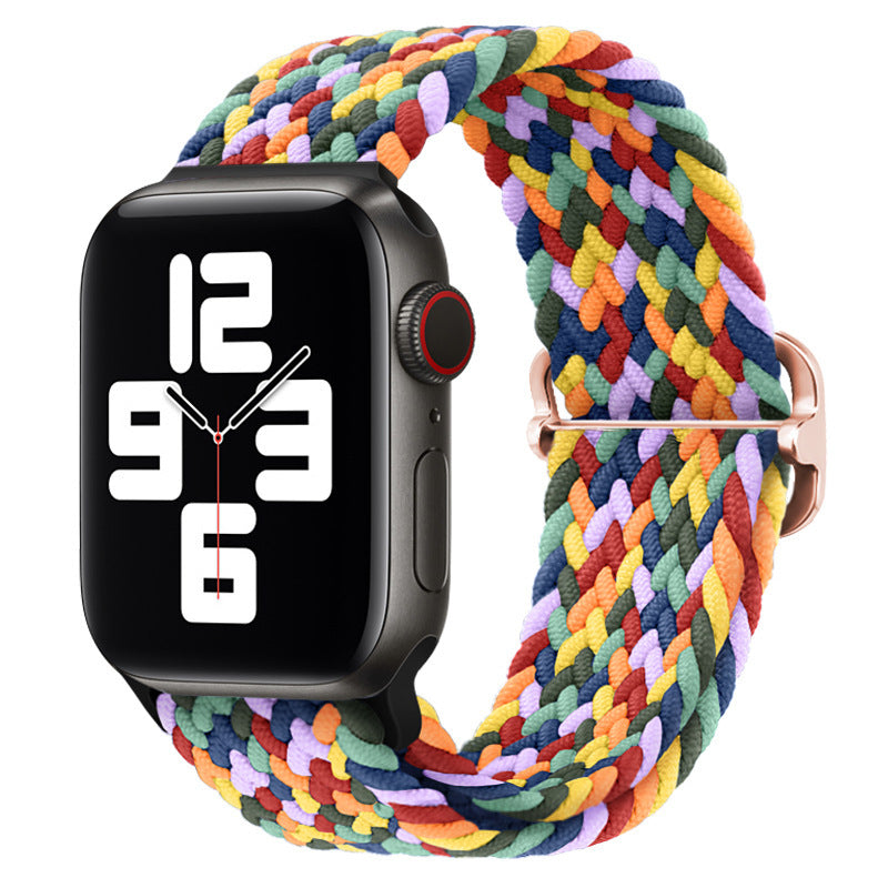 Double Loop Nylon Loop Woven Rainbow Watch Strap 5e896643 d296 47cd b9df c208517142c9