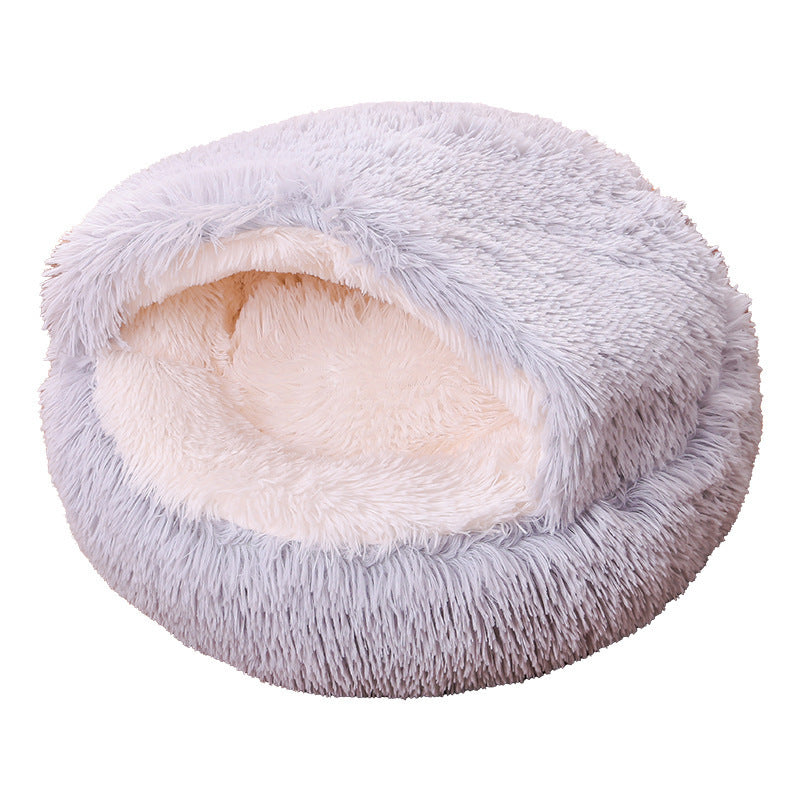 Deep Sleep Half-pack Semi-enclosed Dual-use Plush Round Pet Bed 5f631da4 36d8 45bf 8cce 8acaaaf2a989 99f1bd7c f8c2 47c7 8e70