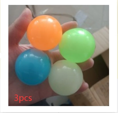 Luminous Sticky Ball Toys Sticky Wall Home Party Games Glow In The Dark Novelty Toys Decompression Squeeze Toy 5f6b2d7d 6db9