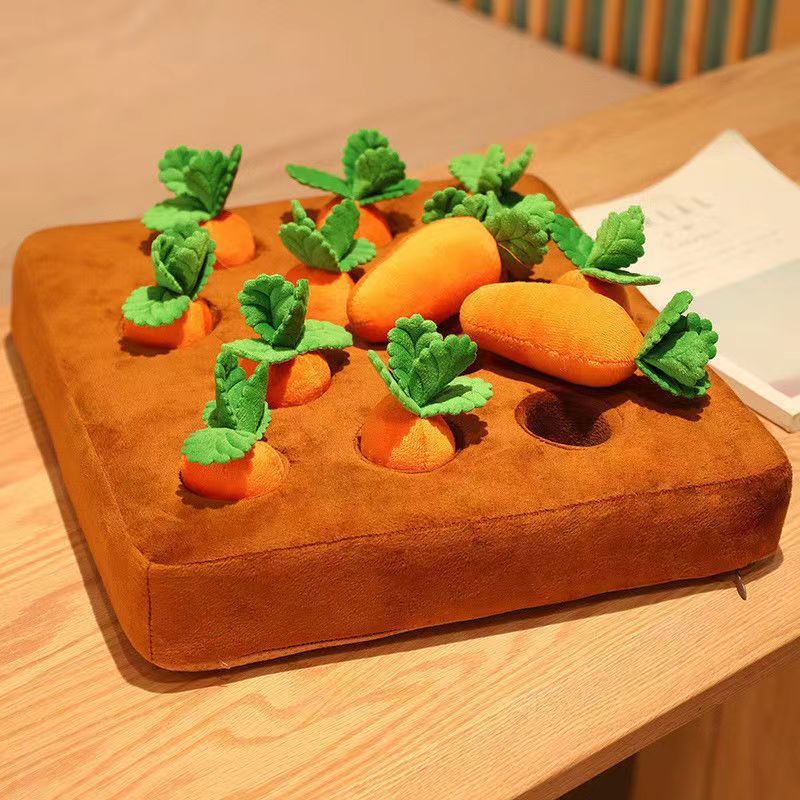 Pet Dog Toys Carrot Plush Toy Vegetable Chew Toy For Dogs Snuffle Mat For Dogs Cats Durable Chew Puppy Toy Dogs Accessories 5