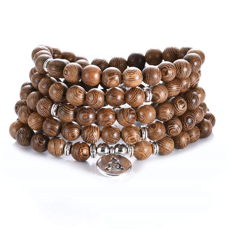 108 wooden beads bracelet necklace - HD Wireless Product #7