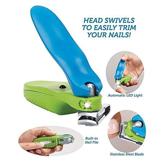 Handle 150 Degree Swivel Nail Clipper with LED Light 60222084430203