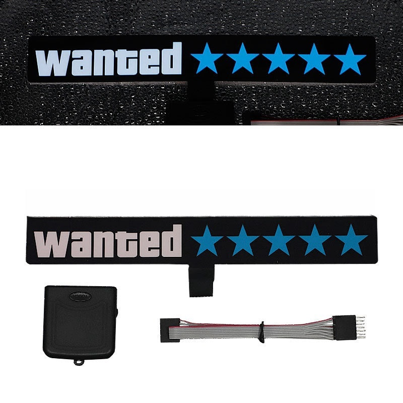 Led Luminous Stickers Wanted Five-star El Cold Light Film Car Stickers Car Window Windshield Lighting Decoration 602398ac e42