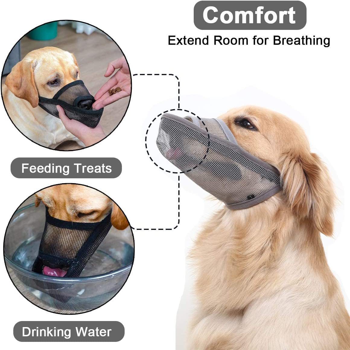 Breathable Mesh Muzzle For Dogs Anti-bite Anti-barking Anti-eating Anti-barking For Large Medium And Small Dogs 60a9bd97 9be6