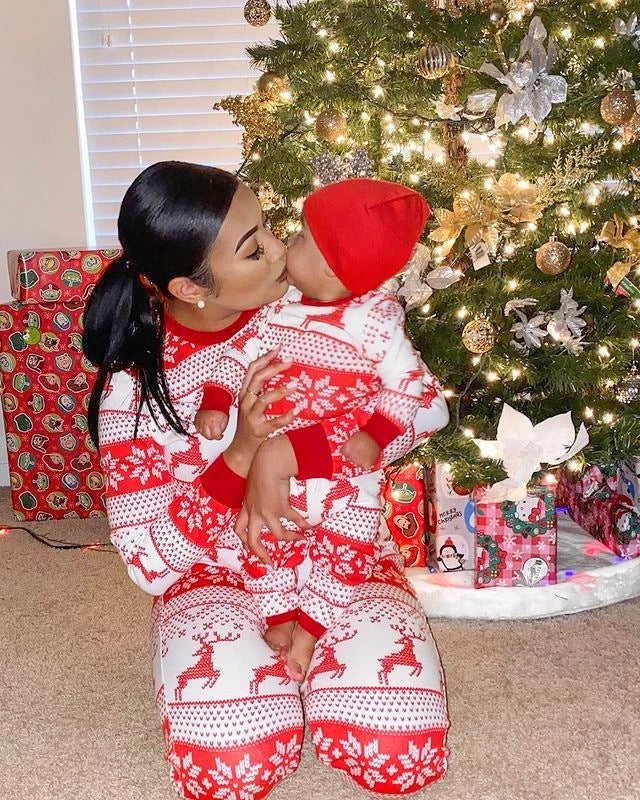 Christmas Printed Parent-child Wear Homewear Family Set Pajamas 60aed969 0d78 4b1e a3bf f4dac920491f