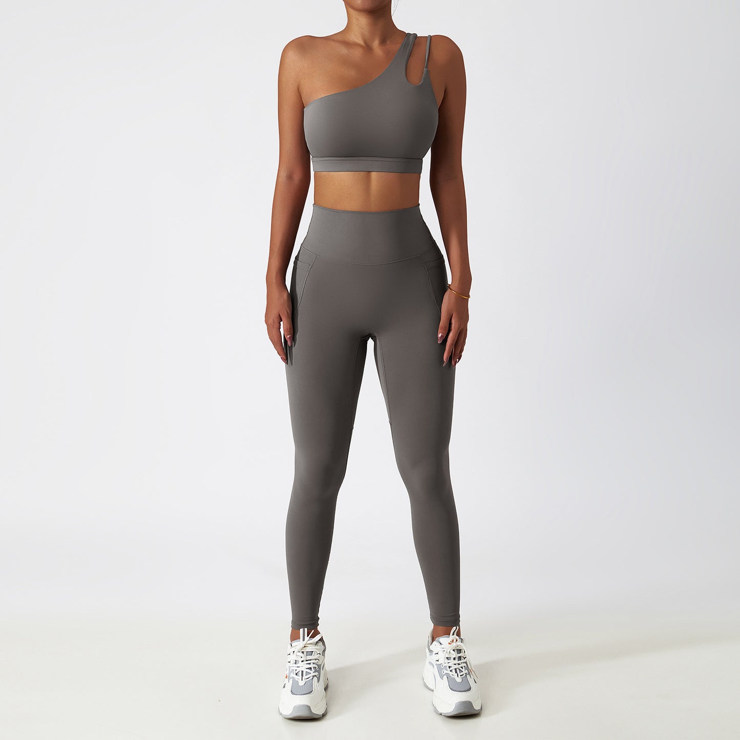 Quick-drying Tight Yoga Clothing Women's Pocket Running Sports Suit 6154f6c7 4733 42bd bb9c e42395a4176e