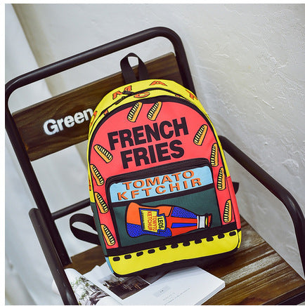 Graffiti print colorful Harajuku Japanese backpack 616700380616 99019474 ea66 4e71 bf9b de0713af97b6