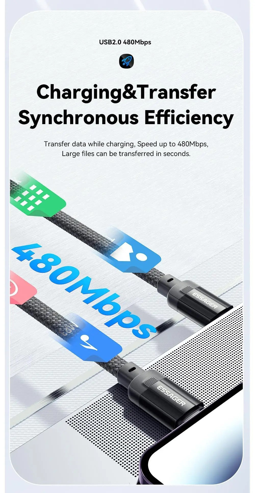 Magnetic Data Cable Suitable For 14 Mobile Phone Tablet Fast Charging - 图片 9