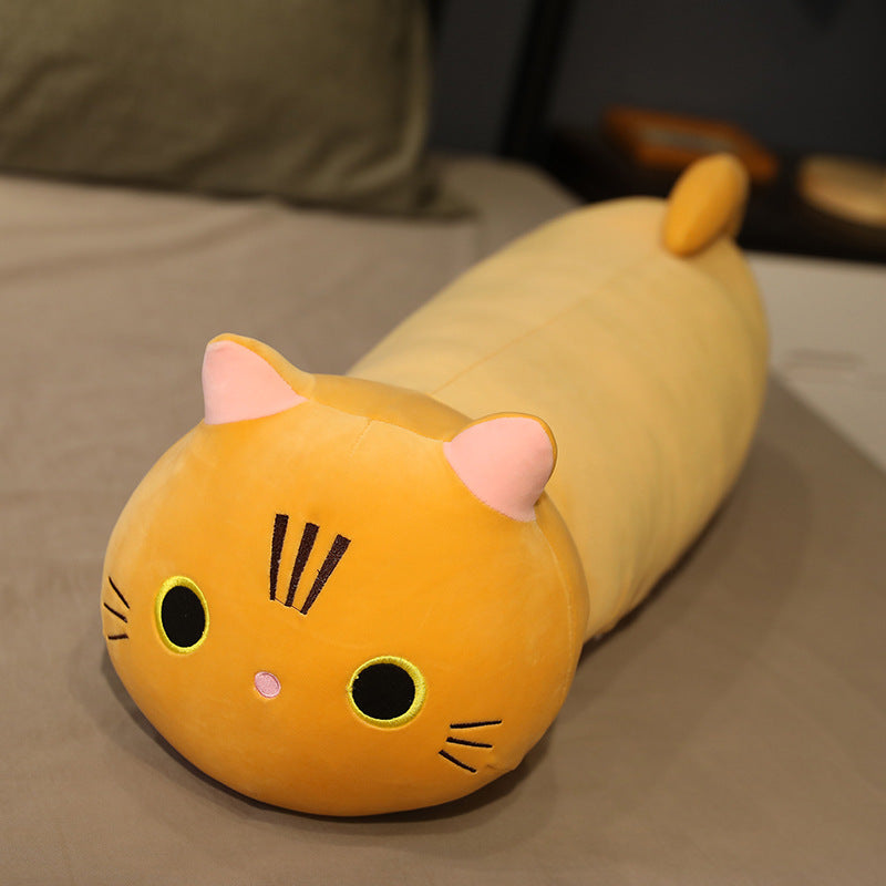 Large Size Cartoon Cat Plush Toys Stuffed Cloth Doll Long Animal Pillow Cushion 624048677244