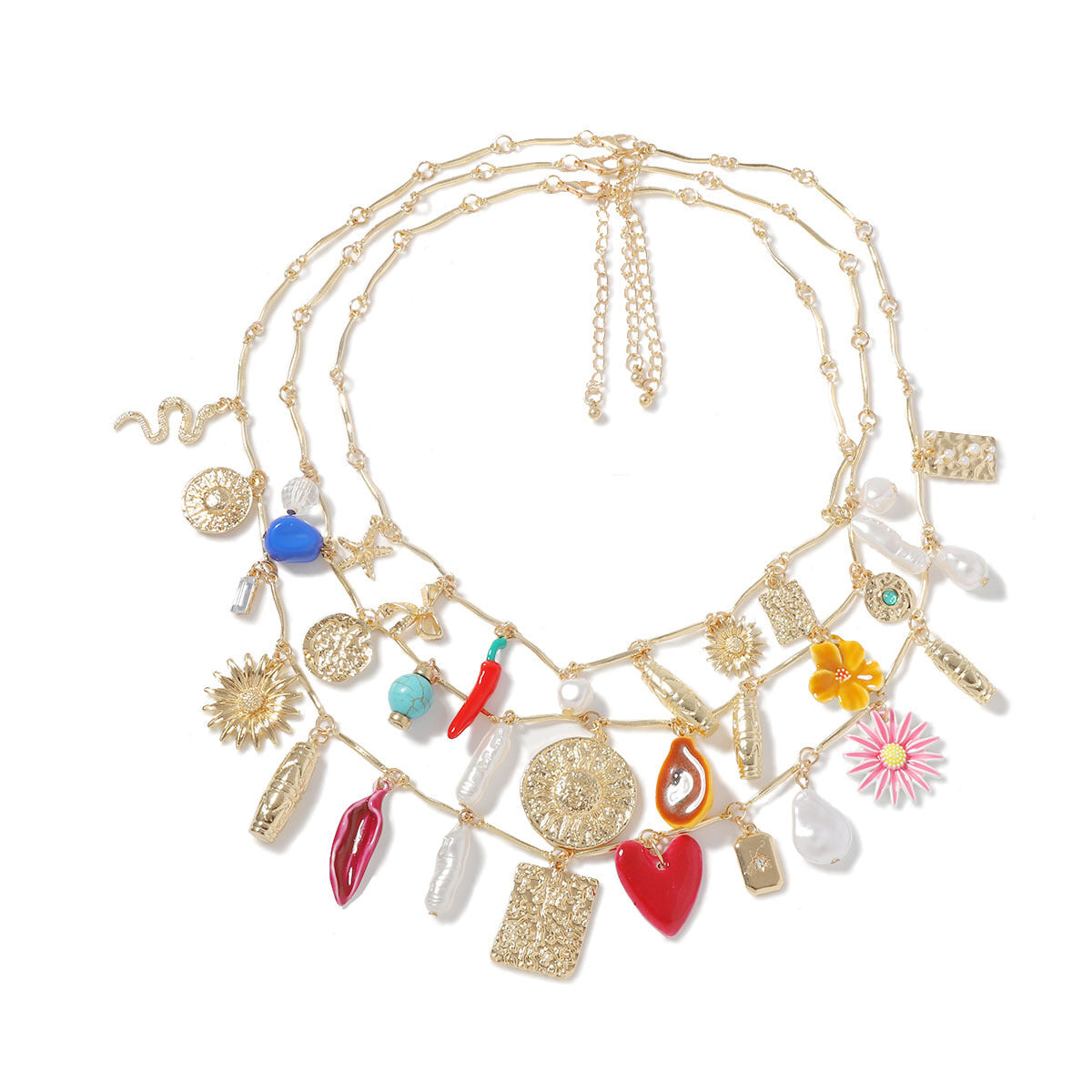 Fashion Multi-layer Twin Alloy Snake Women's Necklace 626ce330 4be4 43ed a277 ee2d82531359