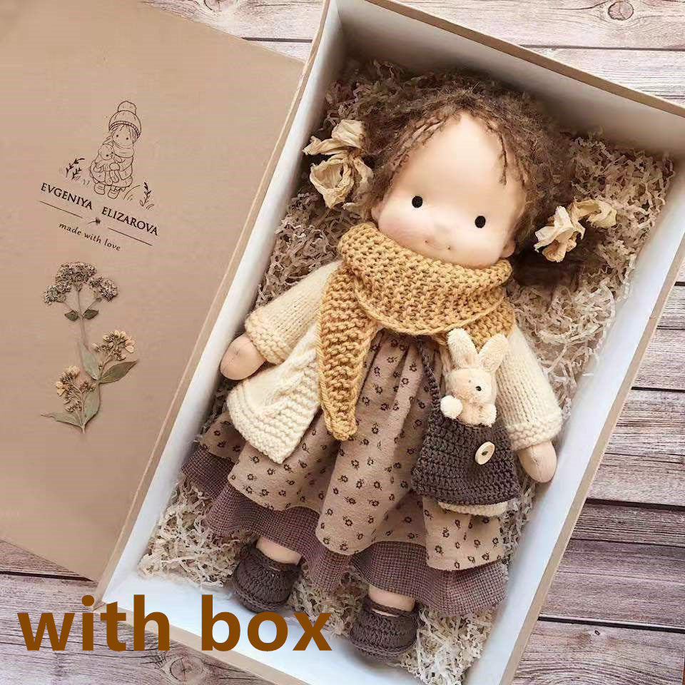 Handmade Plush Doll Golden Curly Girl Finished Product 634bba93 72b7 4fb5 a2a6 2abf3a226186