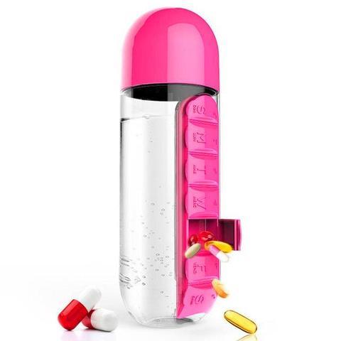 Outdoor Portable One Week Water Cup With Medicine Box 6361932145098