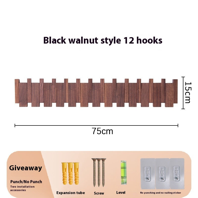 Clothes Hook Wall-mounted Entrance Hallway Hanger Punch-free Solid Wood Creative Keys Clothes 640bad0b 2173 4868 aa77 b5debd5